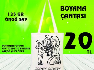 okullar için toplu boyama bez çantalar