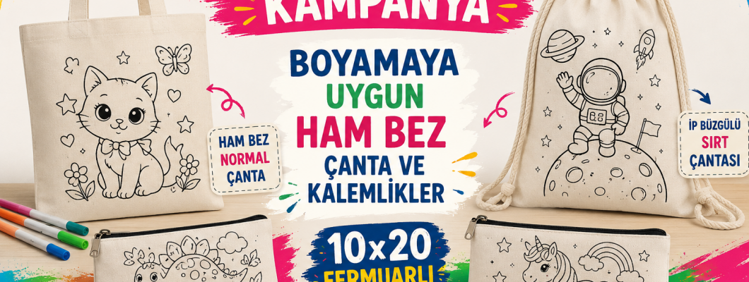 Etkinlik Boyama Bez Çanta Setleri