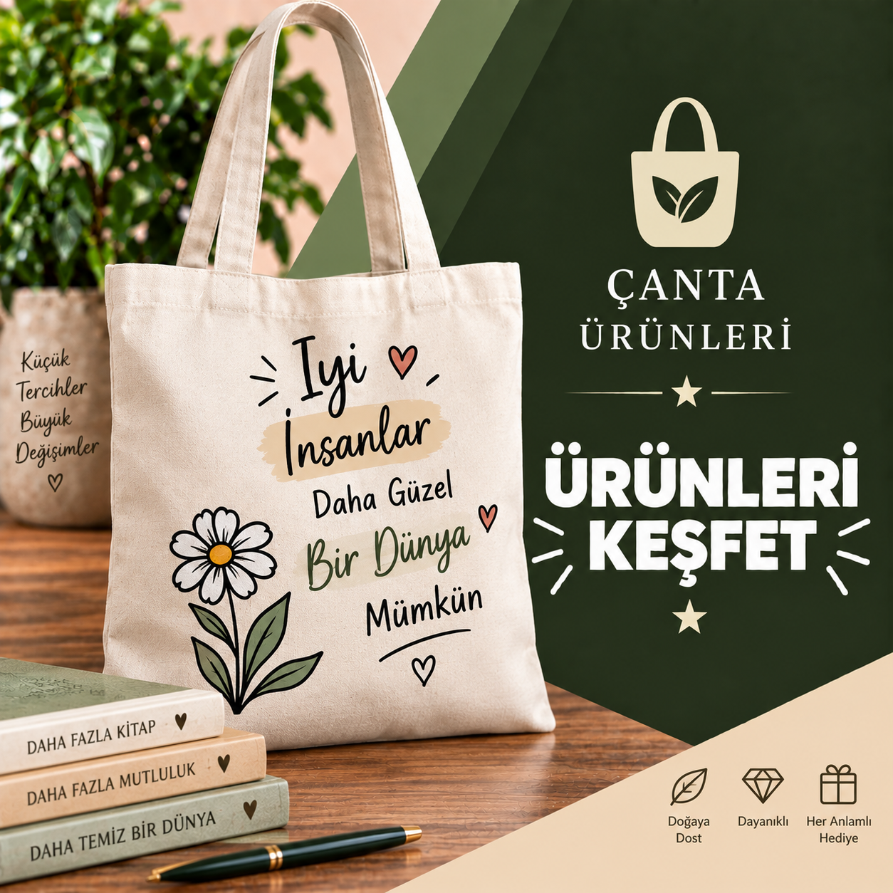 BASKILI BEZ ÇANTALAR
