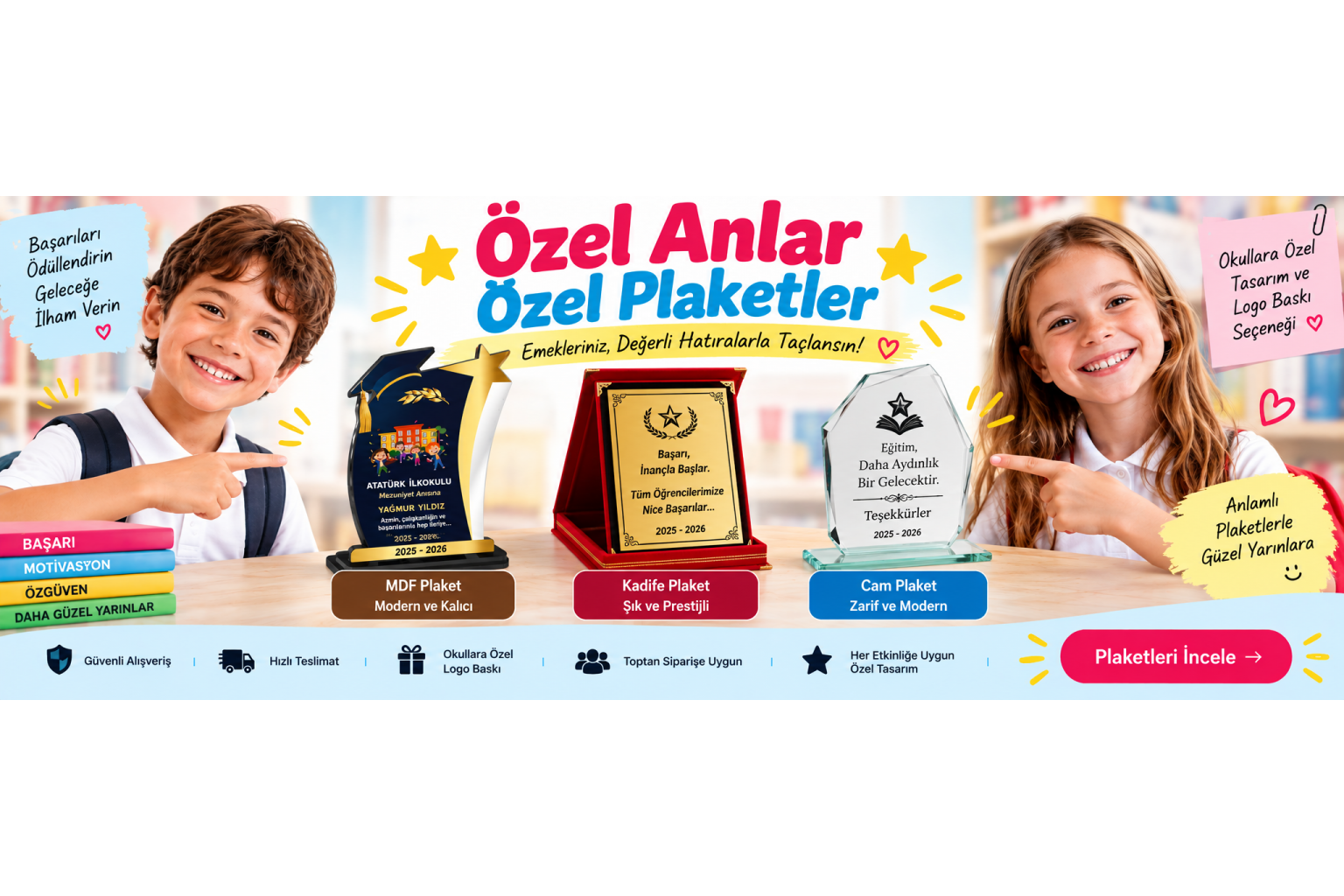 cam plaket kadife plaket ahşap plaket