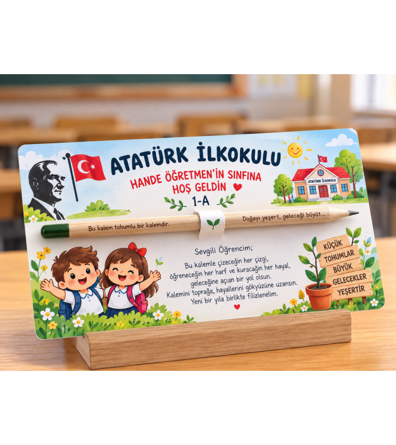 Okula Hoş Geldin Hediyesi Tohumlu Kalem