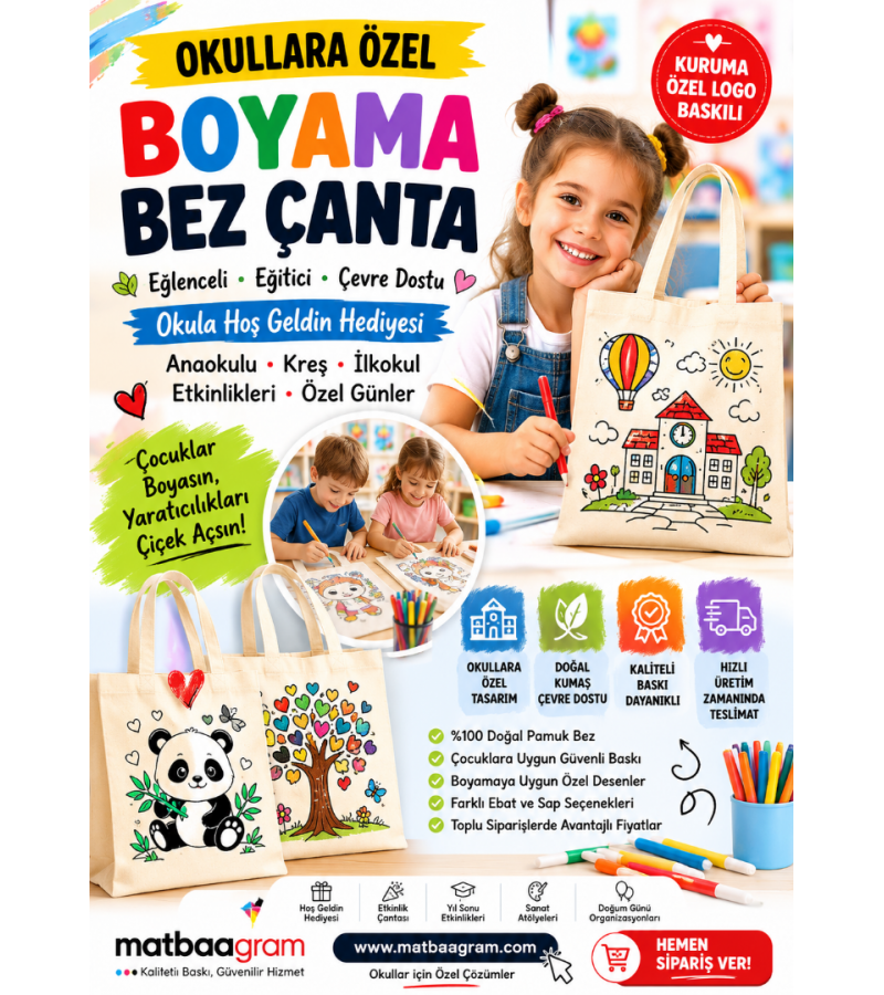Boyama Bez Çanta Boyama Bez Çanta