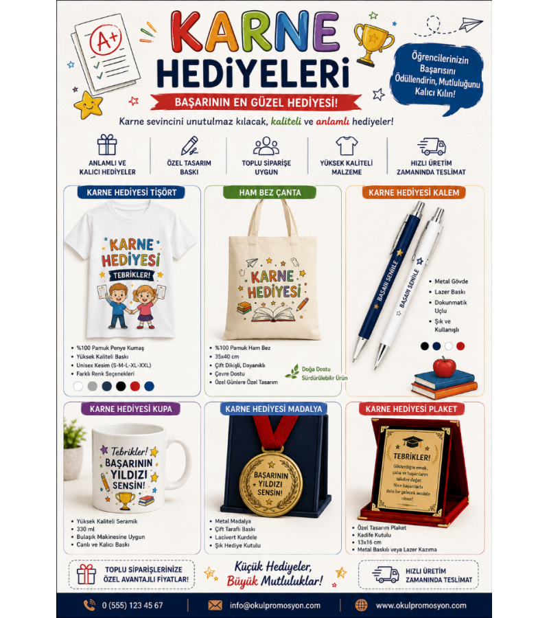 Okul Hediyeleri - Karne Hediyesi