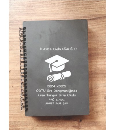 4.sınıf Mezuniyet hediyesi Ahşap kapaklı lazer kazımalı defter 4.sınıf Mezuniyet hediyesi Ahşap kapaklı lazer kazımalı defter