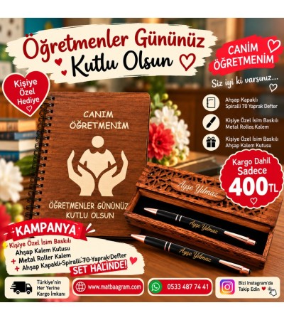 ÖĞRETMENLER GÜNÜ DEFTER KALEM SETİ ÖĞRETMENLER GÜNÜ DEFTER KALEM SETİ