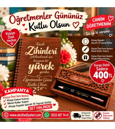 ÖĞRETMENLER GÜNÜ ÖZEL KALEM DEFTER SETİ