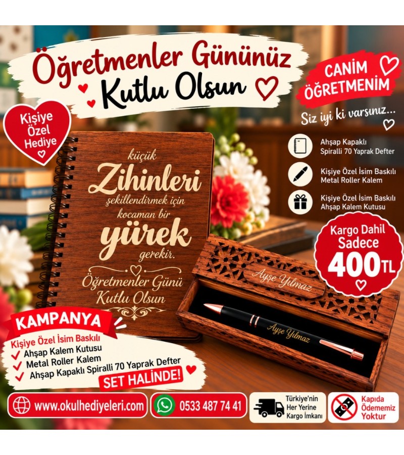 ÖĞRETMENLER GÜNÜ ÖZEL KALEM DEFTER SETİ