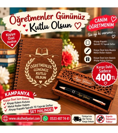 ÖĞRETMENLER GÜNÜ DEFTER KALEM SETİ 2 ÖĞRETMENLER GÜNÜ DEFTER KALEM SETİ 2