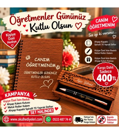 ÖĞRETMENLER GÜNÜ DEFTER KALEM SETİ 4 ÖĞRETMENLER GÜNÜ DEFTER KALEM SETİ 4