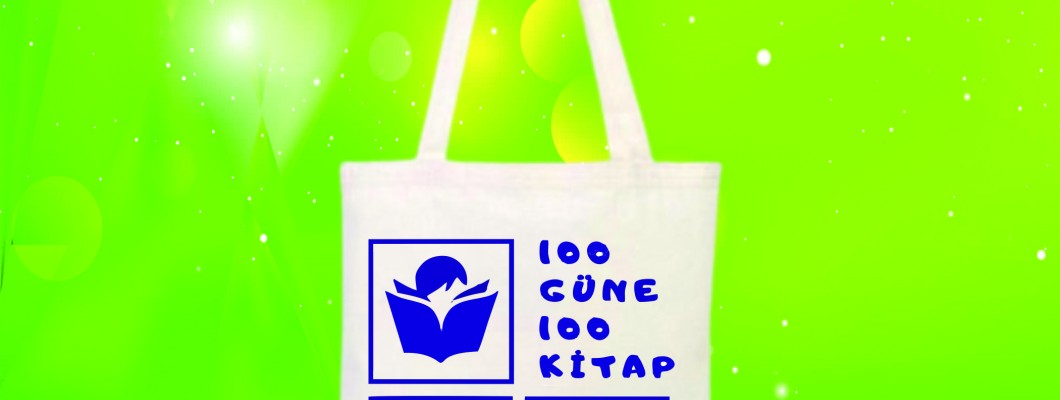 100 güne 100 kitap baskılı çanta 100 güne 100 kitap baskılı çanta