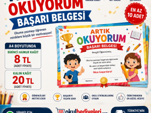 1 sınıf öğrencileri için anlamlı bir hediye artık okuyorum belgesi