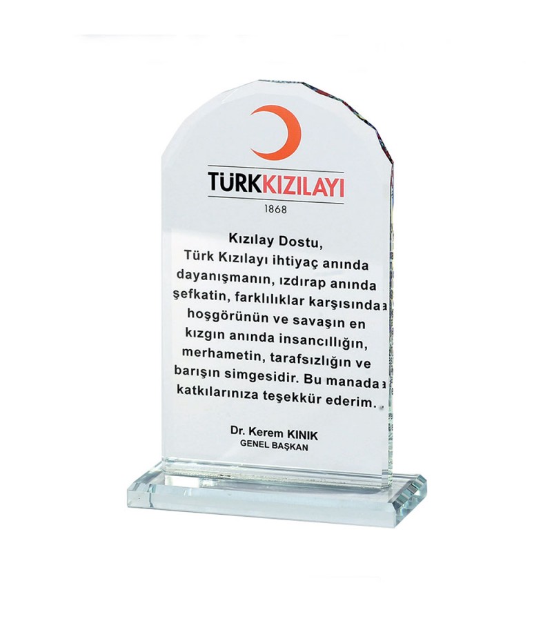 ÜLKÜ KRİSTAL PLAKET