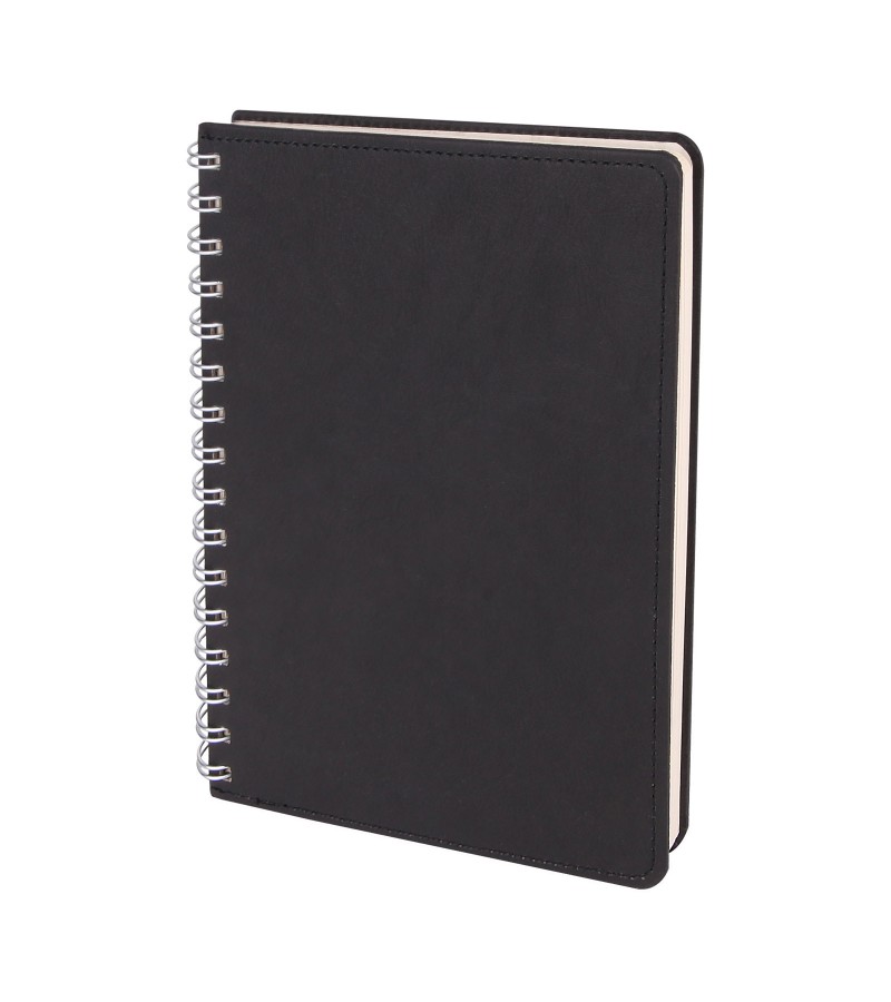BATIKENT SİYAH SPİRALLİ TARİHSİZ DEFTER (15X21 CM)