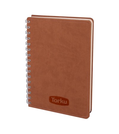BATIKENT KAHVERENGİ SPİRALLİ TARİHSİZ DEFTER (15X21 CM)