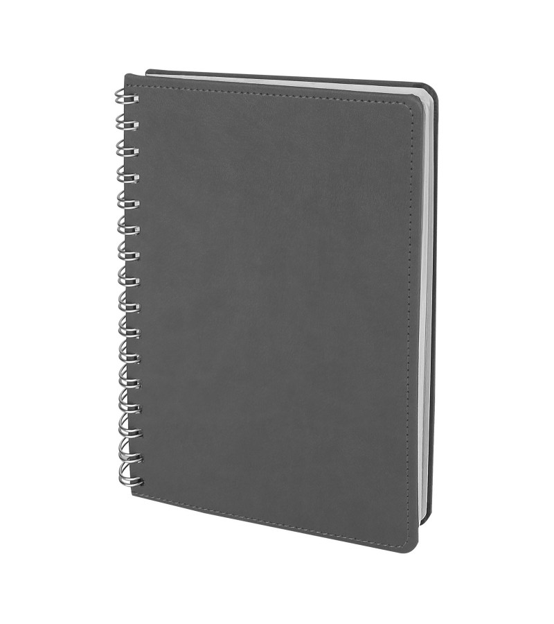 BATIKENT GRİ SPİRALLİ TARİHSİZ DEFTER (15X21 CM)