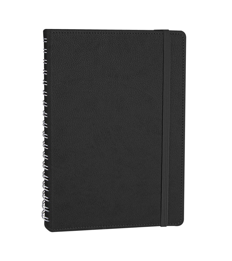 SÖĞÜTÖZÜ SİYAH SPİRALLİ TARİHSİZ DEFTER (17X24 CM)