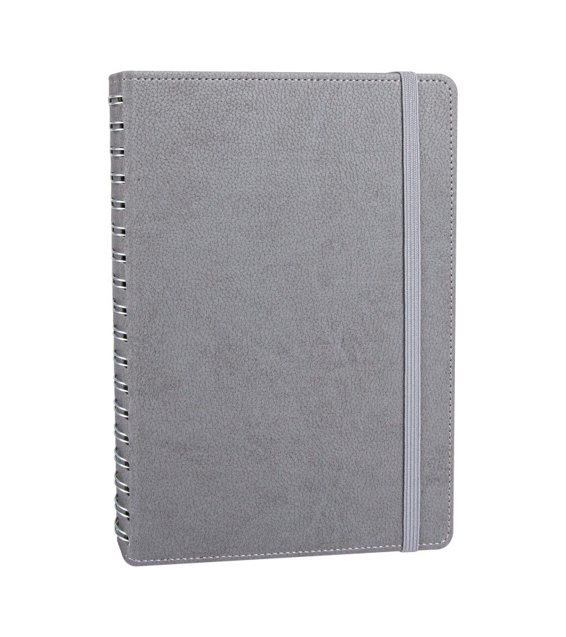 SÖĞÜTÖZÜ GRİ SPİRALLİ TARİHSİZ DEFTER (17X24 CM)