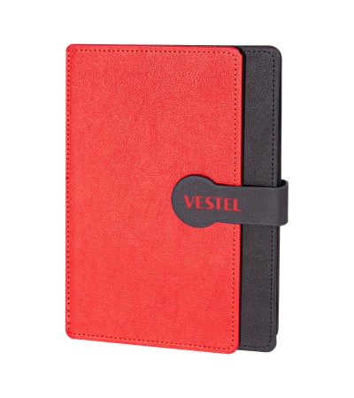 SARAY KIRMIZI TARİHSİZ DEFTER (15X21 CM)