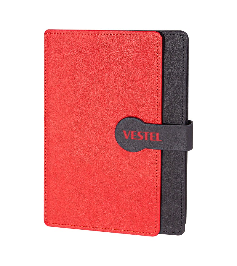 SARAY KIRMIZI TARİHSİZ DEFTER (15X21 CM)