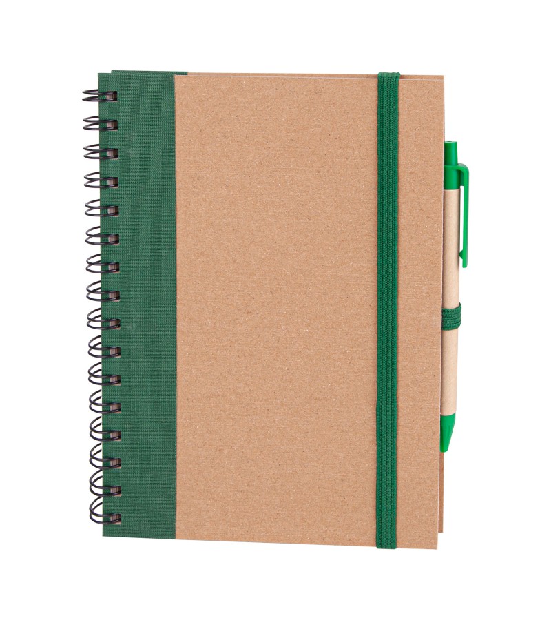 PURSAKLAR YEŞİL SPİRALLİ TARİHSİZ DEFTER (15X21 CM)