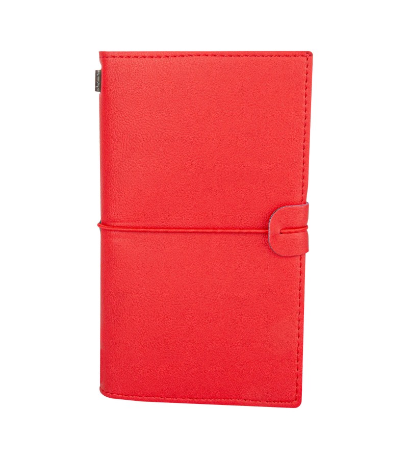 KUĞULU KIRMIZI TARİHSİZ DEFTER (11,5X20 CM)