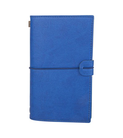 KUĞULU LACİVERT TARİHSİZ DEFTER (11,5X20 CM)