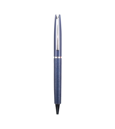 SALİHLİ LACİVERT METAL DERİLİ TÜKENMEZ KALEM