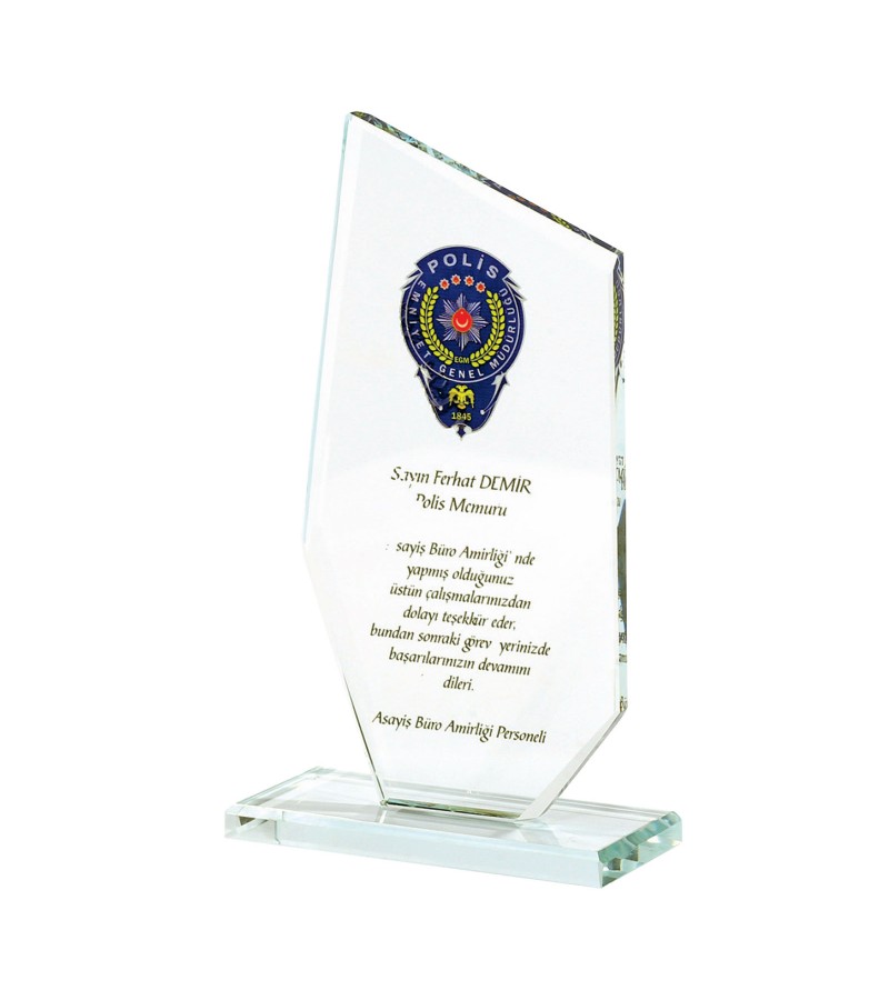 KAŞGAR ŞEFFAF KRİSTAL PLAKET KAŞGAR ŞEFFAF KRİSTAL PLAKET