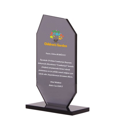 OSKAY SİYAH KRİSTAL PLAKET