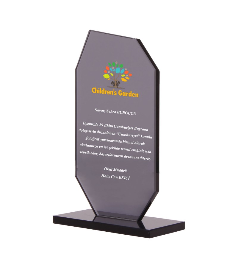 OSKAY SİYAH KRİSTAL PLAKET OSKAY SİYAH KRİSTAL PLAKET