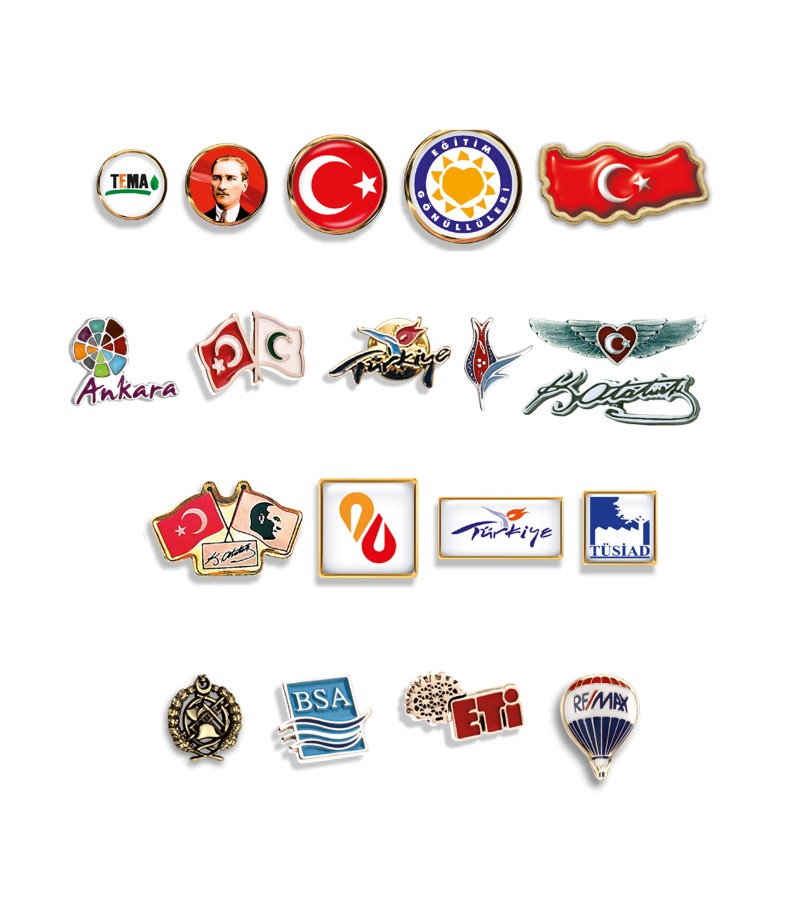MALDİV ÖZEL DÖKÜM VE DOMEKS BASKILI ROZETLER