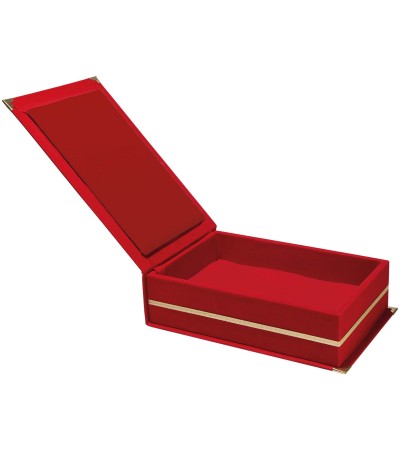 KAŞMİR KIRMIZI KADİFE PLAKET KUTUSU (14X24 CM) KAŞMİR KIRMIZI KADİFE PLAKET KUTUSU (14X24 CM)