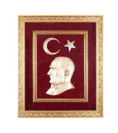 ÖNCÜ KIRMIZI ATATÜRK KABARTMALI TABLO