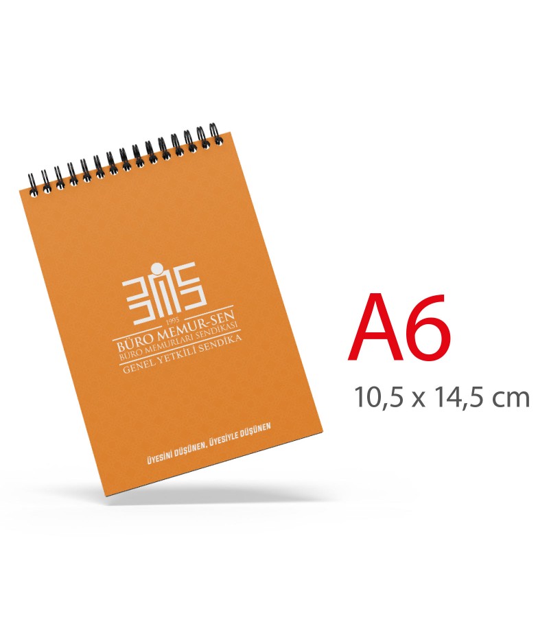 ALA-31 A6 KARTON KAPAKLI SPİRALLİ BLOKNOT