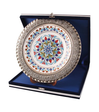 GPT-01 GÜMÜŞ İŞLEMELİ PLAKET TABAK