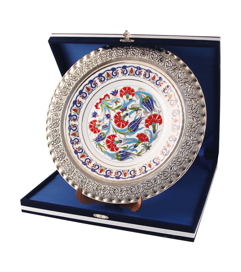 GPT-03 GÜMÜŞ İŞLEMELİ PLAKET TABAK GPT-03 GÜMÜŞ İŞLEMELİ PLAKET TABAK