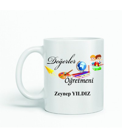 Değerler Öğretmenine Özel Hediye Kupa Bardak