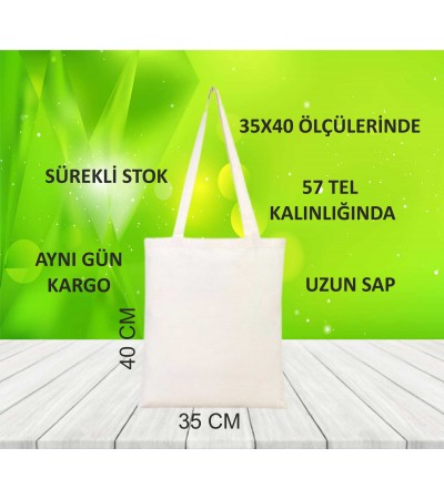 Baskısız Ham Bez Çanta