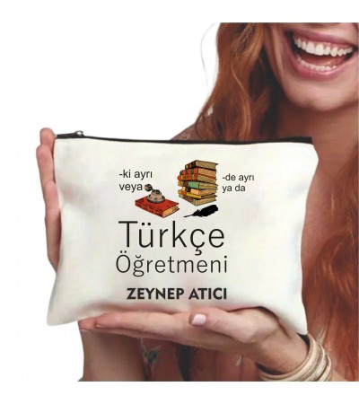 Türkçe Öğretmenine özel hediye makyaj çantası Türkçe Öğretmenine özel hediye makyaj çantası