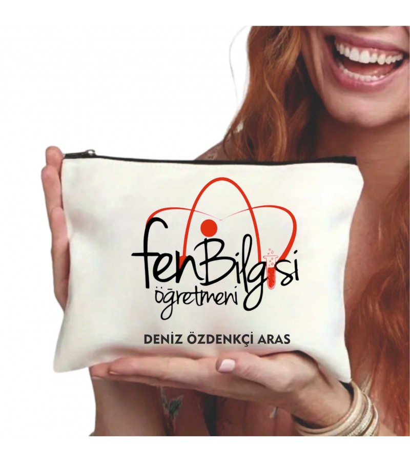 Fen Bilgisi Öğretmenine Hediye Makyaj Çantası