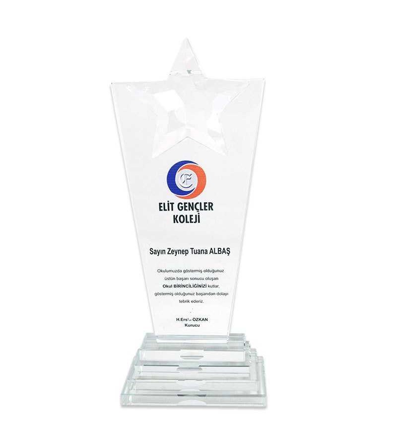 Yıldızlı Kristal plaket Yıldızlı Kristal plaket
